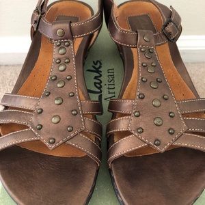 Clark’s Bellflower Sandal in Bronze, Size 5 1/2